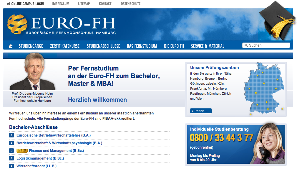 Wirtschaftspsychologie Fernstudium Euro FH Kosten